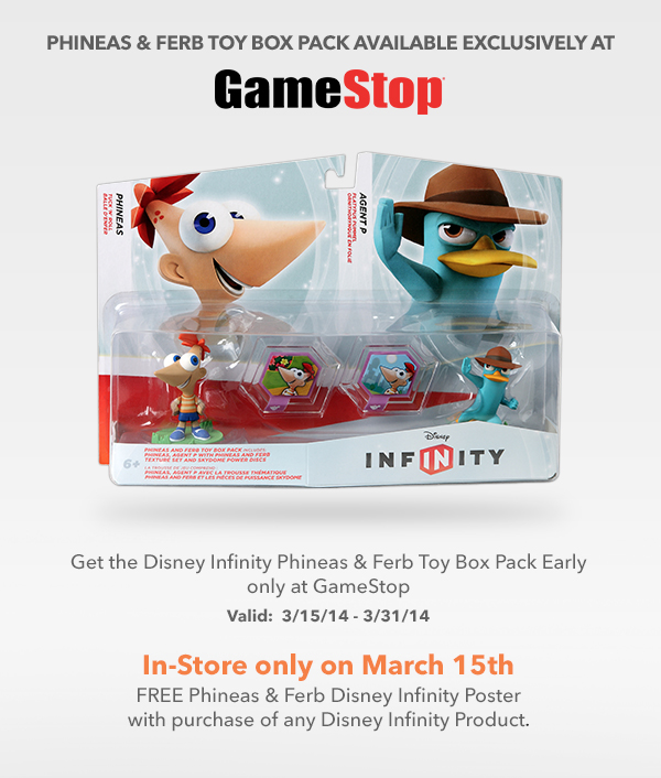 Phineas & Ferb Toy Box Set Available Exclusively at GameStop