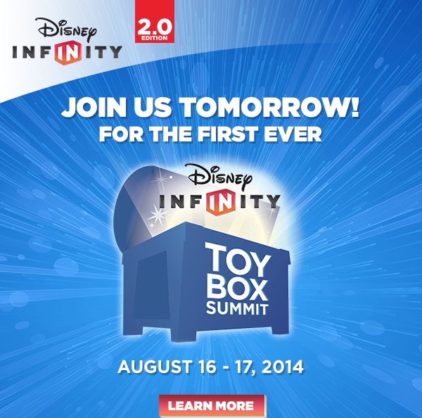 Tune in tomorrow for Disney Infinity Toy Box Summit