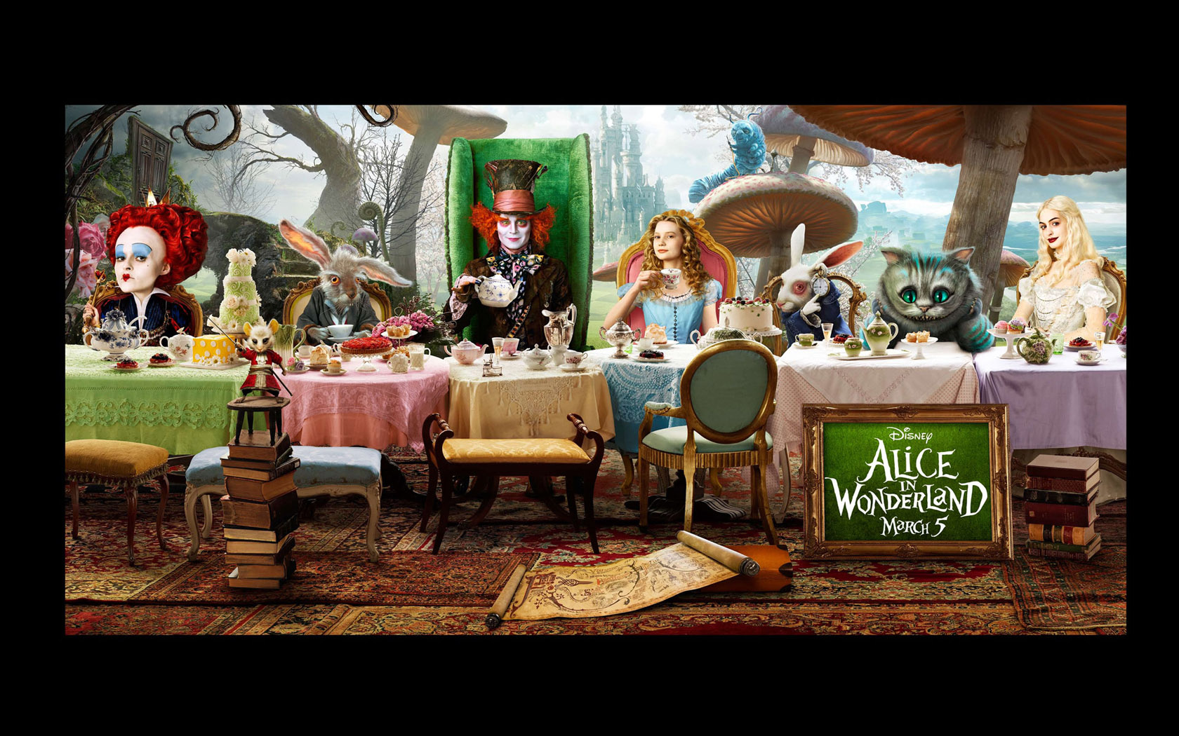 Alice in Wonderland wallpaper-size 1680x1050